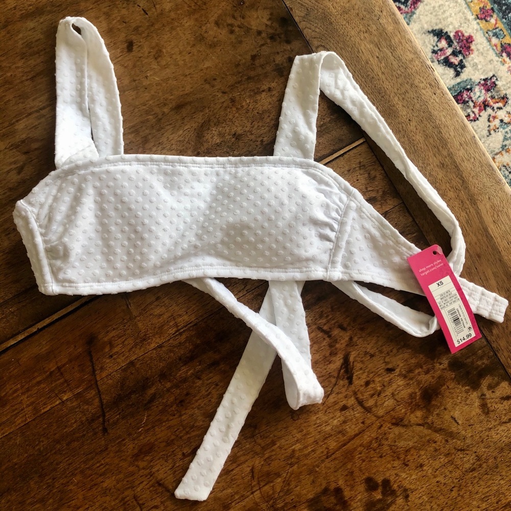 Brand New with Tags White Bandeau Bikini Top